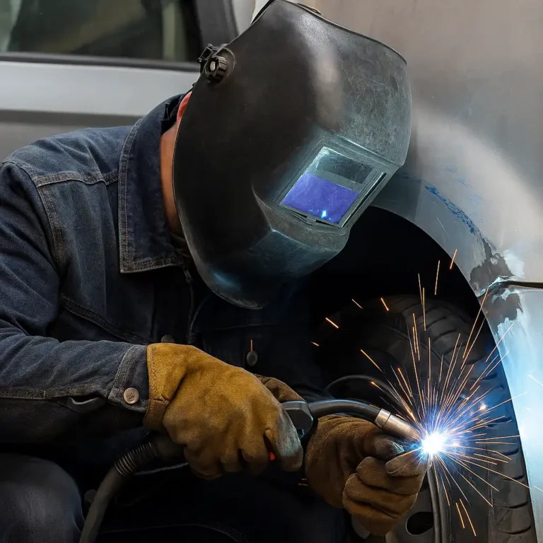 thumbnail image 2 of Vintage Style Auto Shop Metal Sign - We Do Complete Welding Service 2 of 6