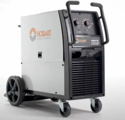Hobart IronMan 240 welder displayed with clarity, showcasing its robust design and advanced features for efficient welding.