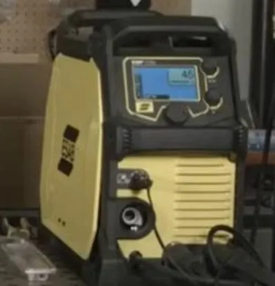 ESAB Rebel welder with digital display, ready for a detailed performance review.